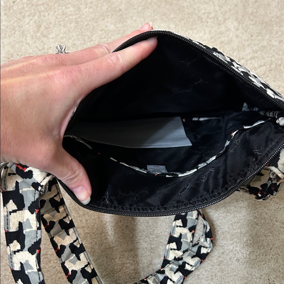 Vera Bradley Scottie Dog Houndstooth Black and White Crossbody Bag NWT MSRP $60 - Picture 8 of 15